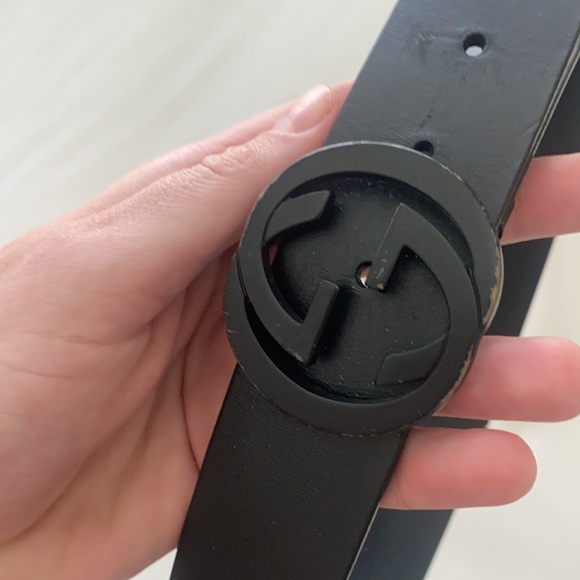 Men’s black Gucci belt size 36 used & authentic - Picture 2 of 4